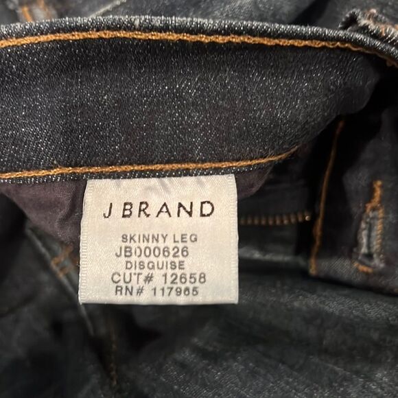 JBRAND raw hem dark blue disguise skinny Jean size 29 - Picture 4 of 7